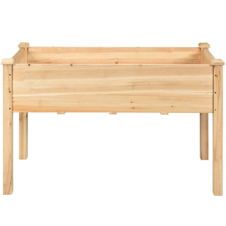 Wooden Raised Vegetable Garden Bed Elevated Grow Vegetable Planter Doba